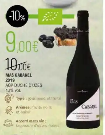 La Vignery Mas Cabanel 2019 Aop Duché D'uses offre