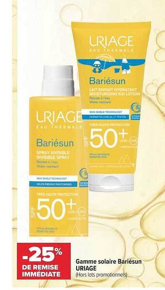 Carrefour maPara parapharmacie Gamme Solaire Bariésun Uriage offre