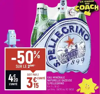 Petit Casino S.pellegrino eau minérale naturelle gazeuse offre