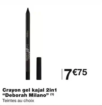 Monoprix Deborah milano crayon gel kajal 2in1 offre