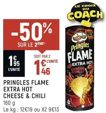 Spar Pringles flame extra hot cheese & chili offre