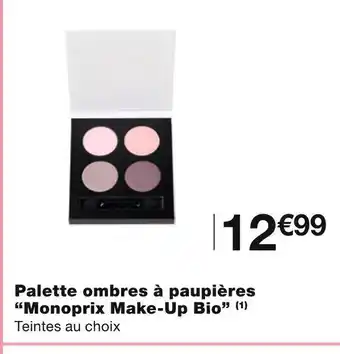 Monoprix Monoprix make-up bio palette ombres à paupières offre