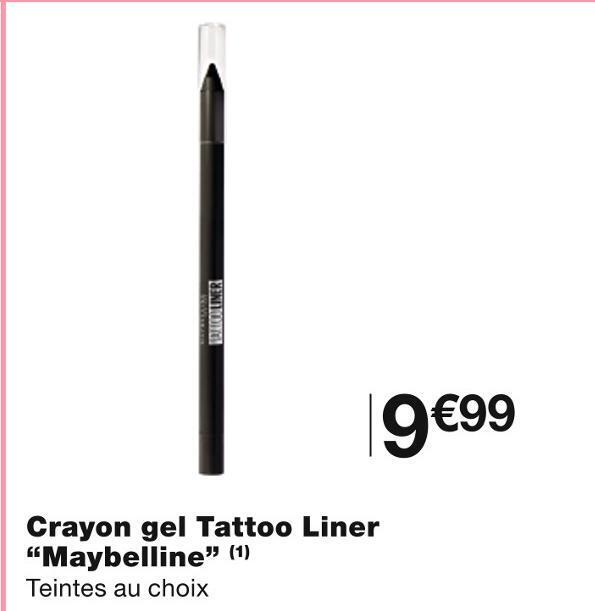 Promo Maybelline crayon gel tattoo liner chez Monoprix