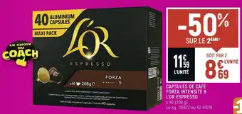 Spar Espresso capsules de café forza intensité 9 l’or offre
