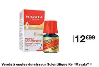 Monoprix Mavala vernis à ongles durcisseur scientifique k+ offre
