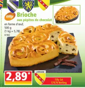 Norma Brioche aux pépites de chocolat offre