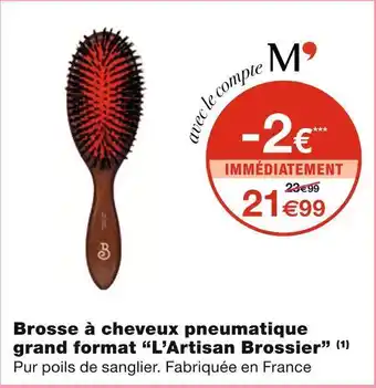 L’artisan brossier brosse à cheveux pneumatique grand format