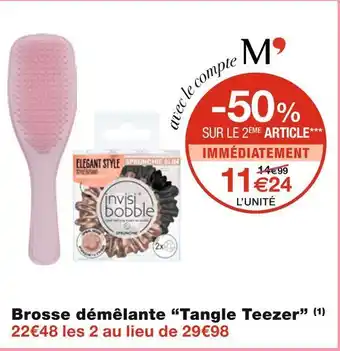 Monoprix Tangle teezer brosse démêlante offre