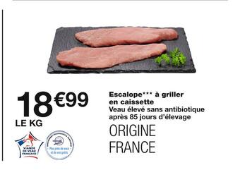 Monoprix Escalope à griller en caissette offre