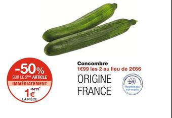 Monoprix Concombre offre