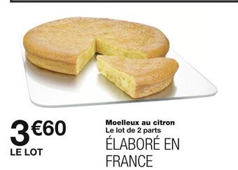 Monoprix Moelleux au citron offre