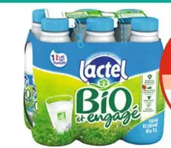 Monoprix Lactel lait demi-écrémé bio et engagé offre