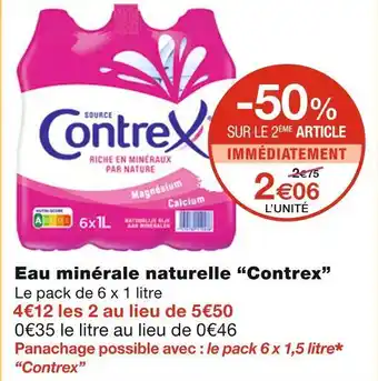 Monoprix Contrex eau minérale naturelle offre