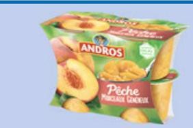 Monoprix Andros dessert fruitier pêche morceaux généreux offre