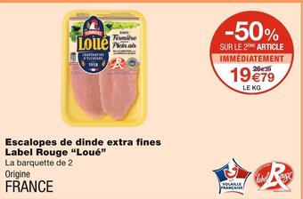 Monoprix Loué escalopes de dinde extra fines label rouge offre