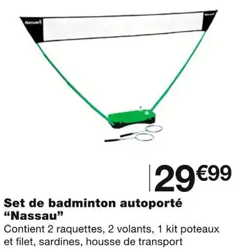 Nassau set de badminton autoporté