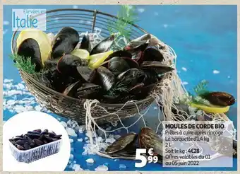 Auchan Moules de corde bio offre