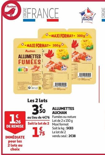 Auchan Allumettes auchan offre