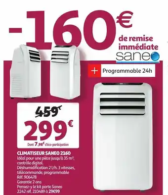 Auchan Climatiseur saneo 2160 offre