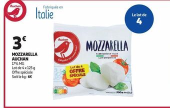 Auchan Mozzarella auchan offre