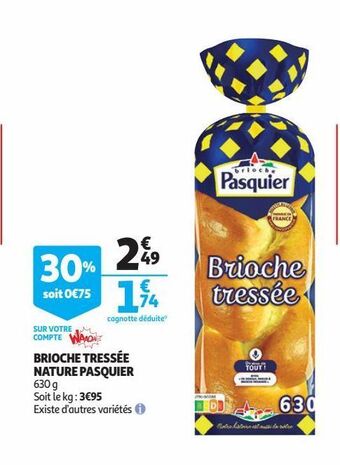 Brioche tressee nature pasquier