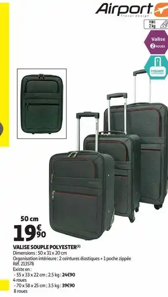 Auchan Valise souple polyester offre