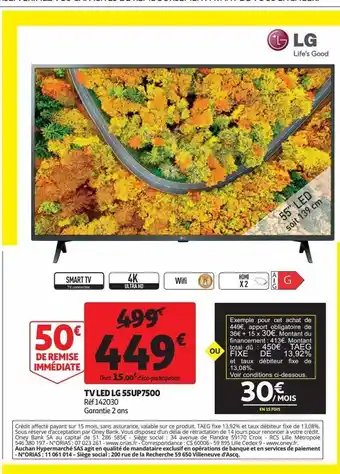 Auchan Tv led lg offre