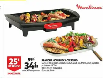 Auchan Plancha moulinex accessimo offre