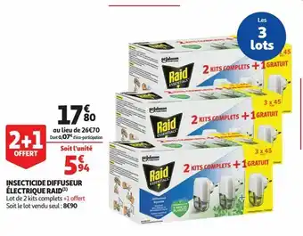 Auchan Insecticide diffuseur electrique raid offre