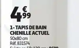 Auchan Tapis de bain chenille actuel offre