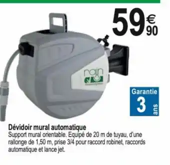 Tridôme Dévidoir mural automatique offre