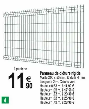 Tridôme Panneau de clôture rigide offre