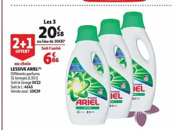 Auchan Lessive ariel offre