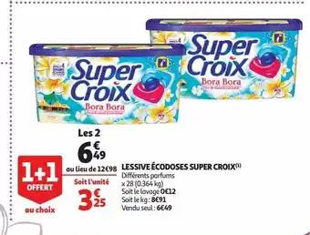 Auchan Lessive ecodoses super croix offre