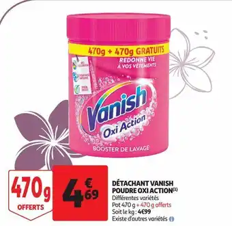 Auchan Détachant vanish poudre oxi action offre