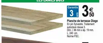 Tridôme Planche de terrasse Diego offre
