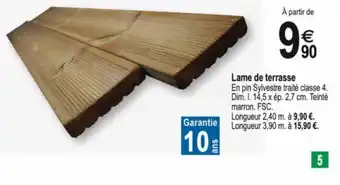 Tridôme Lame de terrasse offre