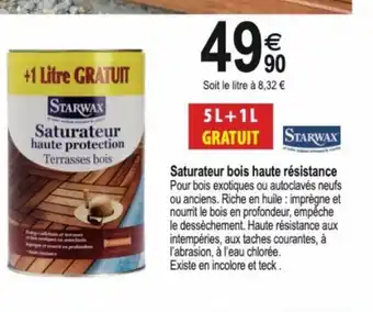 Starwax Saturateur bois haute résistance