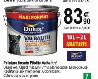 Dulux Peinture façade Pliolite Valbalith