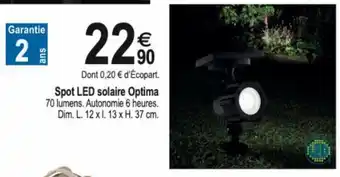 Tridôme Spot LED solaire Optima offre