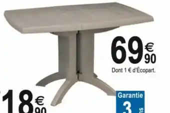 Tridôme Grosfillex Table Véga offre