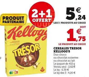 Super U Kellogg's cereales tresor offre