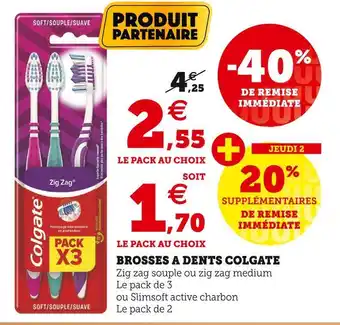 Super U Colgate brosses a dents offre