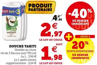 Super U Tahiti douche offre