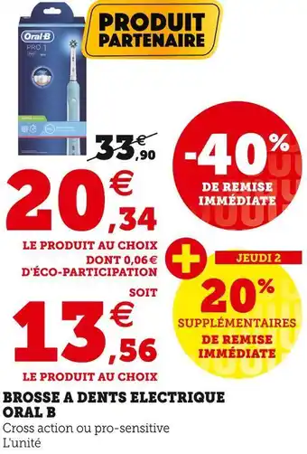 Super U Oral-b brosse a dents electrique offre