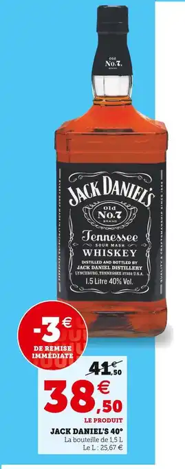 Super U Jack daniel's jack daniel's 40° offre