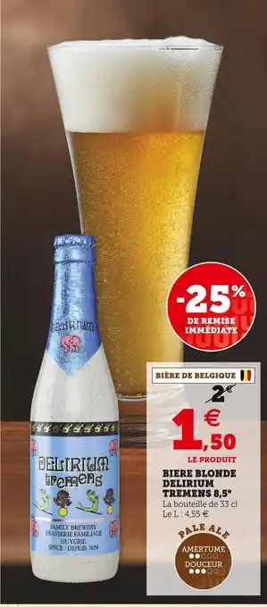 Super U Delirium tremens biere blonde 8,5° offre