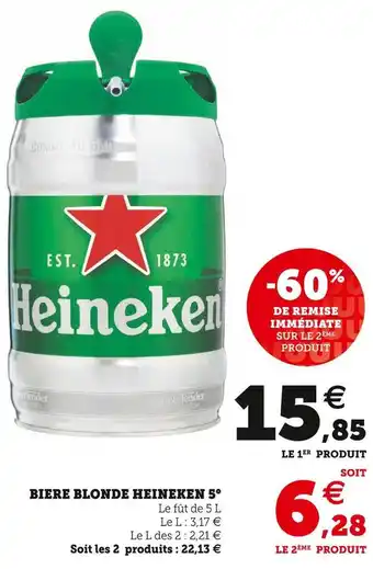 Super U Heineken biere blonde 5° offre