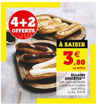 Super U Éclairs assortis offre