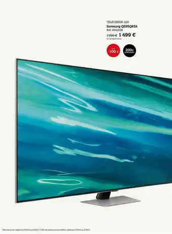 Darty Televiseur Led Samsung Qe65q83a offre